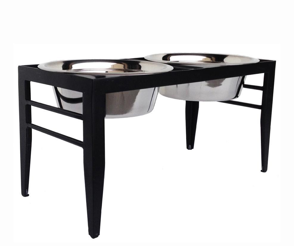 Chariot dog double diner w/wrought iron frame